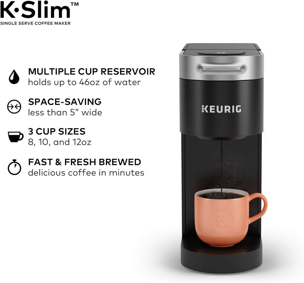 Keurig K-Slim Single Serve Coffee Maker with McCafé Classic Collection Variety Pack, 40 Count K-Cup Pods