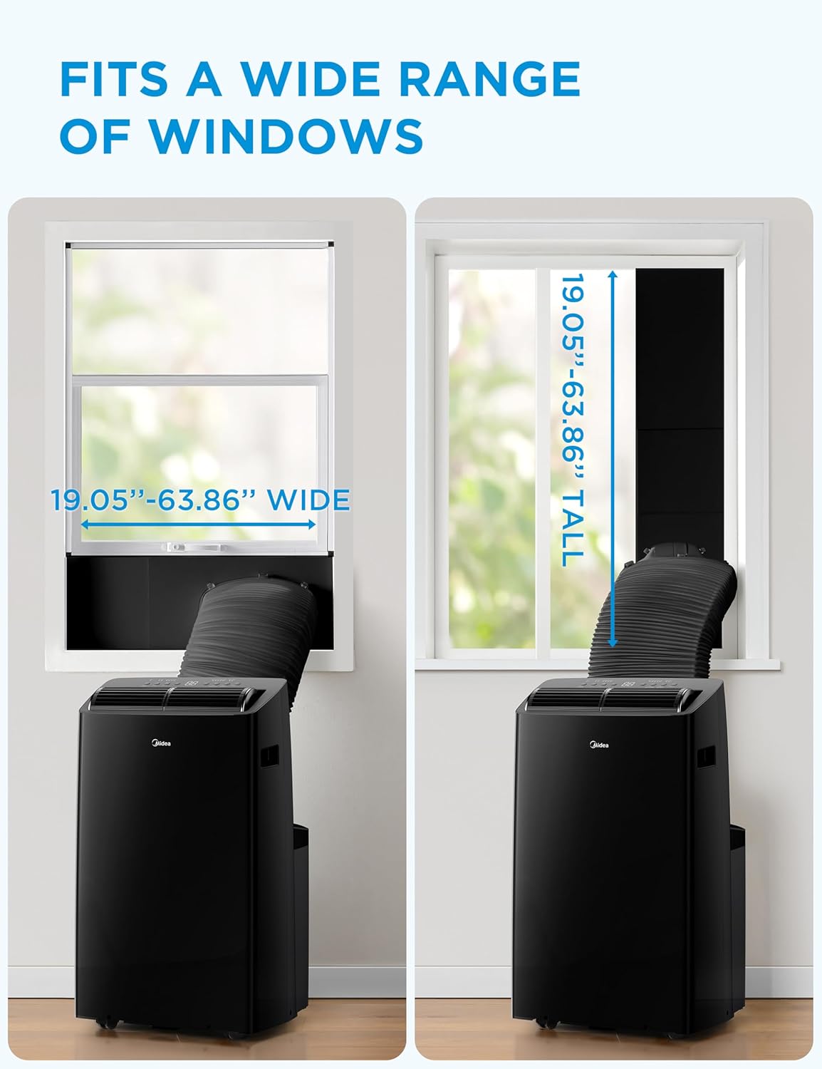 Midea Duo 12,000 BTU (10,000 BTU SACC) High Efficiency Inverter, Ultra Quiet Portable Air Conditioner, Cools up to 450 Sq. Ft., Compatible with Alexa/Google Assistant, Includes Remote