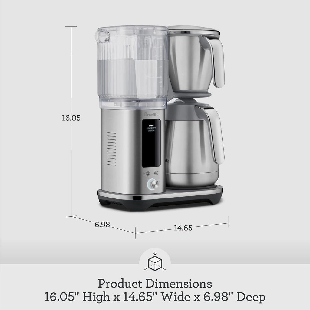 Breville Luxe Drip Coffee Machine BDC465BTR, Black Truffle, Thermal Carafe