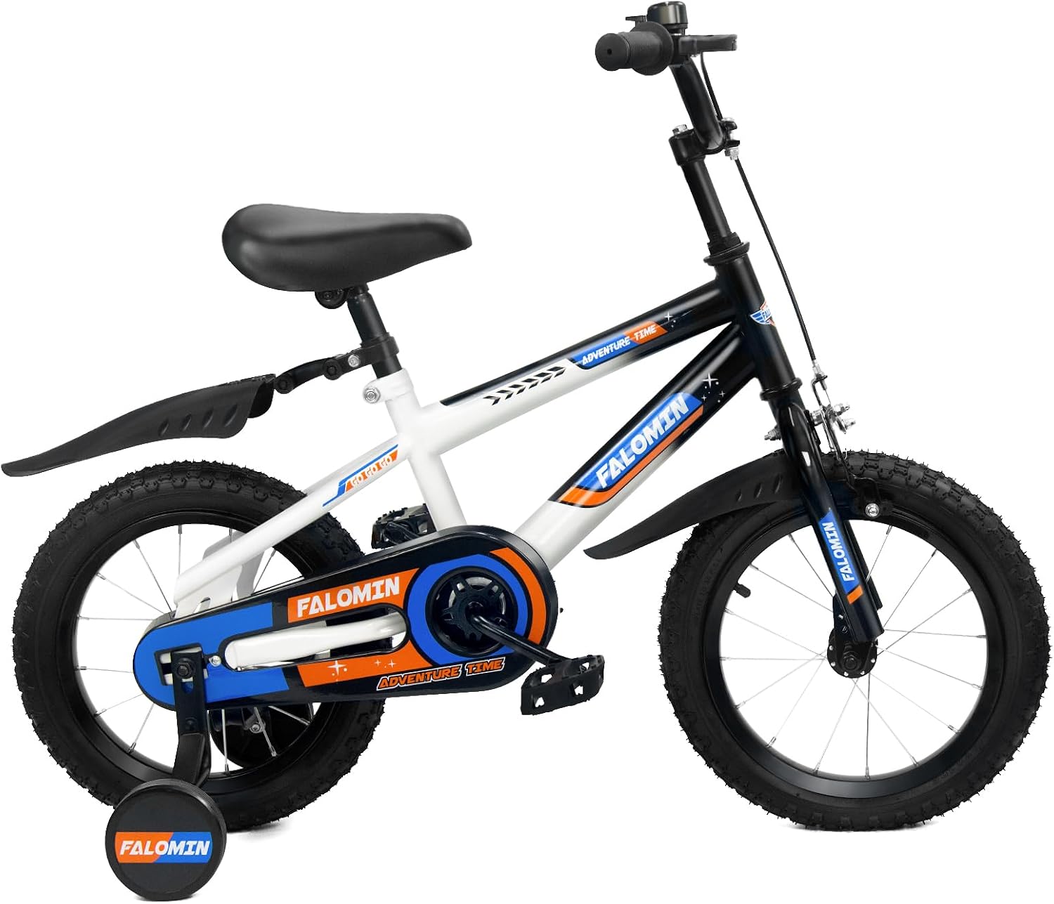 12/14/16 Inch Children's Bike for Toddlers Kids Ages 3-8, Safe Non-Slip Tires, Removable Training Wheels, Coaster Brake, Easy Assembly, Perfect for Boys and Girls, Blue and White