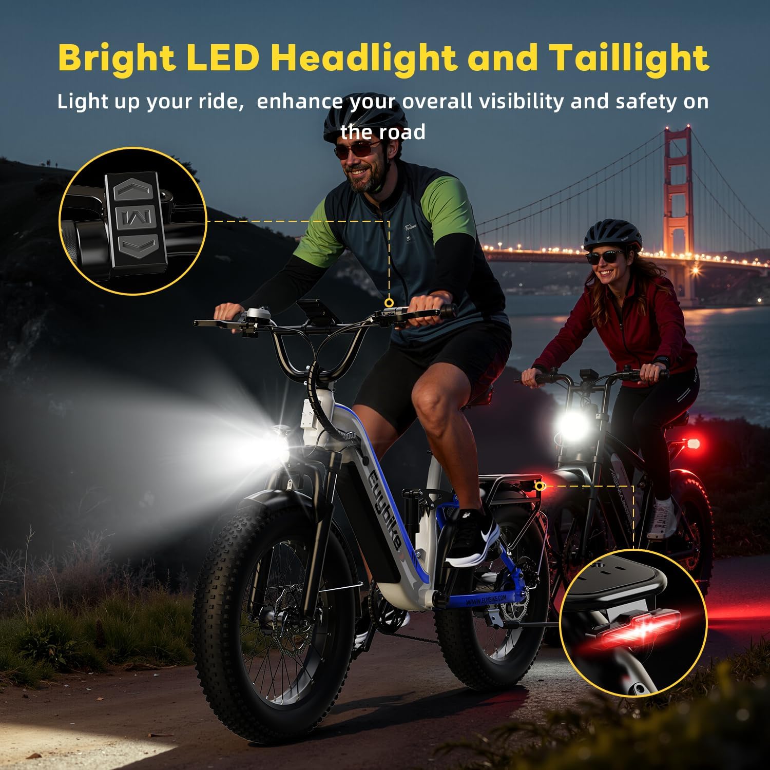 EUYBIKE Electric Bike for Adults 1400W Peak, 48V 20AH(960WH) Removable Battery, 20'x4' Fat Tire Full Suspension 80 Miles Range Step-Thru Hunting Ebike, 7-Speed Dual Brakes Electric Bicycle