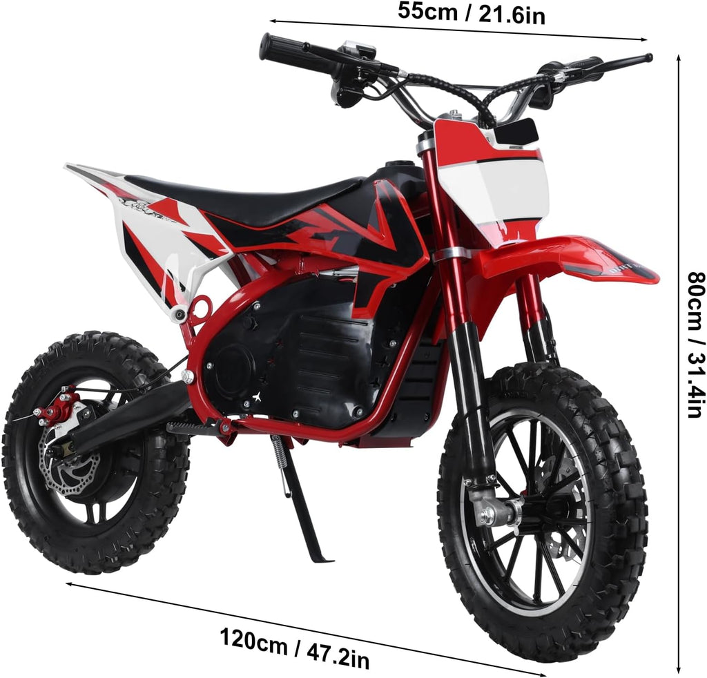 Electric Dirt Bike for Kids - Mini Motocross Off Road Motorcycle, 36V 500W Pocket Motorbike, High Speed 25KM/H, 10-Inch Wheels-Kids Electric Dirt Bike