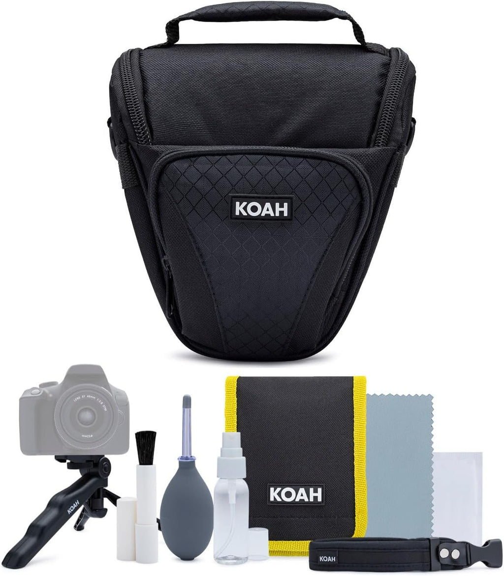 Canon EOS Rebel T7 DSLR Camera and EF-S 18-55mm is II Lens Kit Bundle with SD Card and Holster Camera Case and Accessories (3 Items)