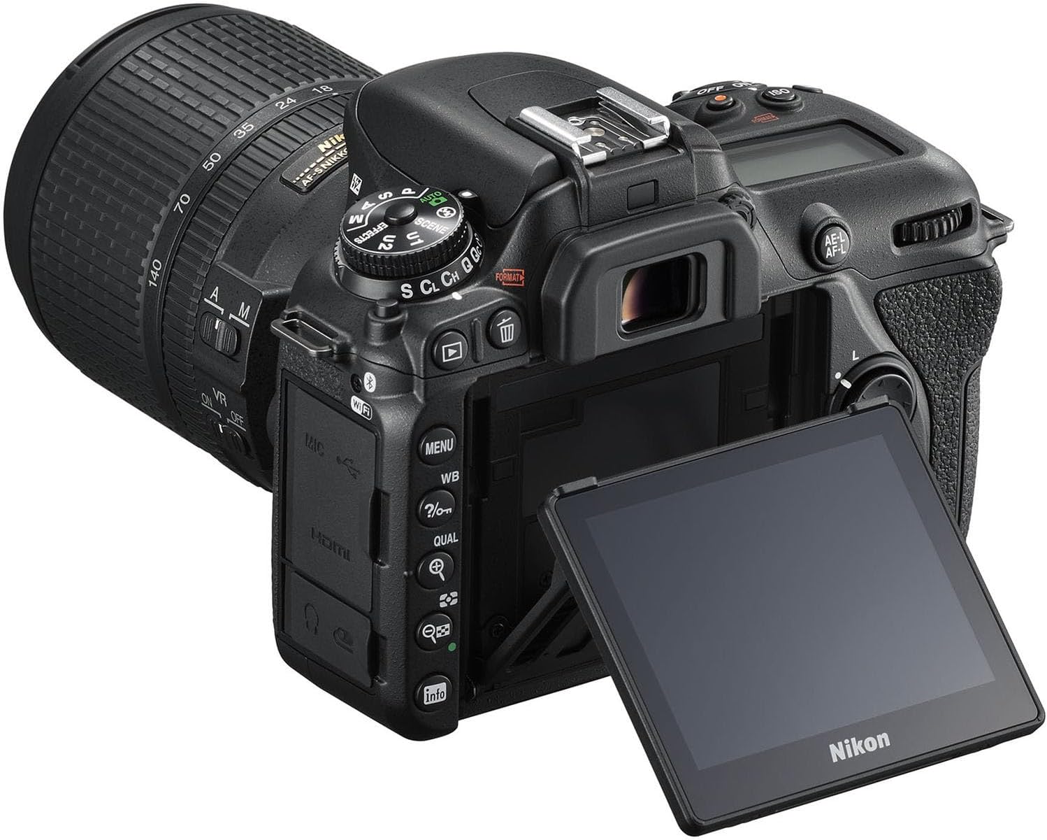 Nikon D7500 DSLR Camera with AF-S DX NIKKOR 18-140mm f/3.5-5.6G ED VR and 420-800mm f/8 Super HD Telephoto Lens + 128 GB Memory + Extra Battery + Camera Case + More (24pc Bundle) (Renewed)
