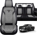Dodge Ram Truck Seat Covers Custom for 2002-2026 1500 2002-2026 2500/3500 Crew Double Mega Quad Cab Bighorn Laramie Tradesman Classic Full Set Seat Covers Protectors(Standard 5 Seats/Black Gray)