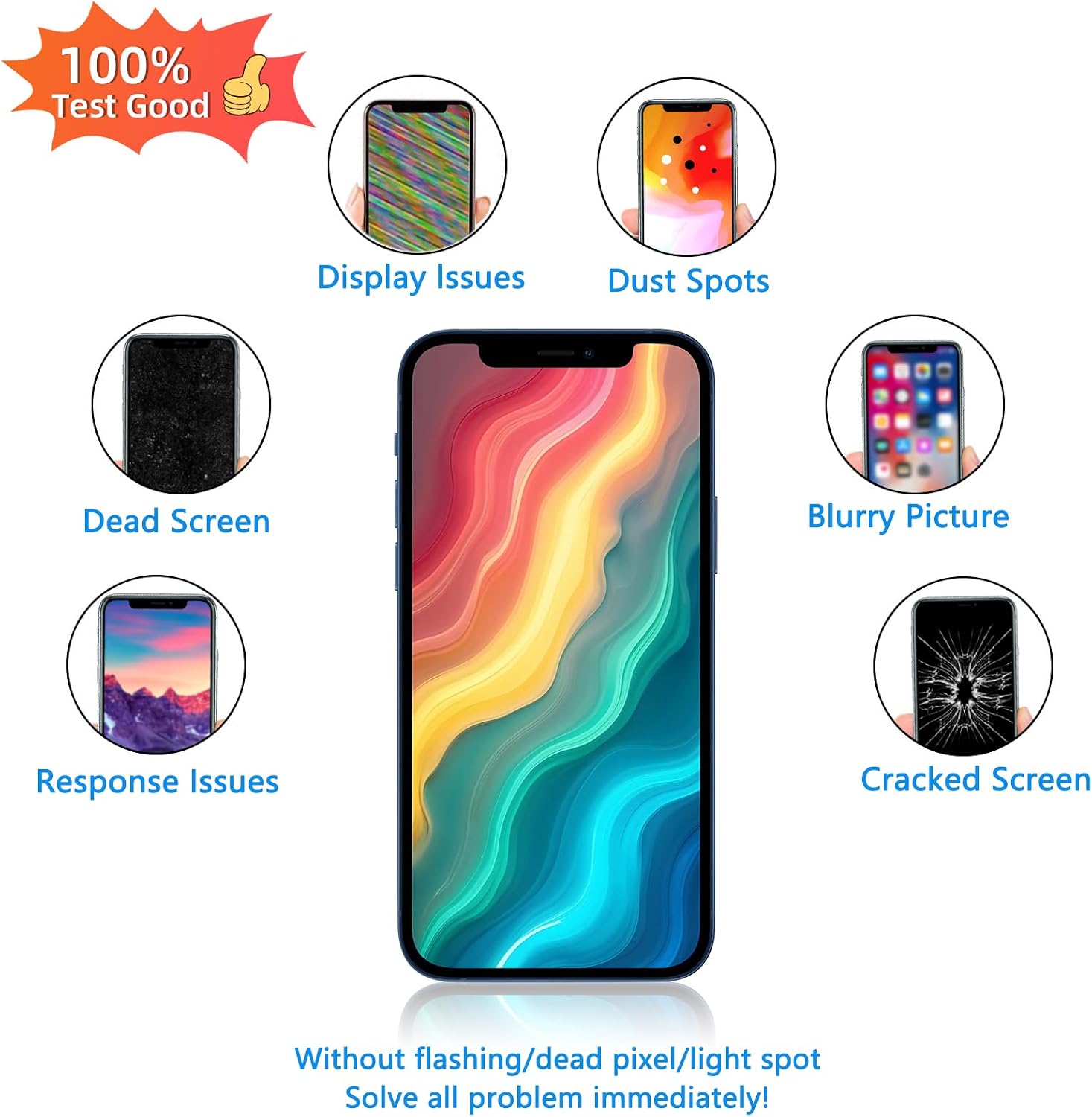 for iPhone 16 Pro Screen Replacement 6.3 inch, 3D Touch LCD Screen Display Digitizer Frame Assembly Repair Kit with Waterproof Seal+Repair Tools+Screen Protector for A3083,A3292,A3293,A3294