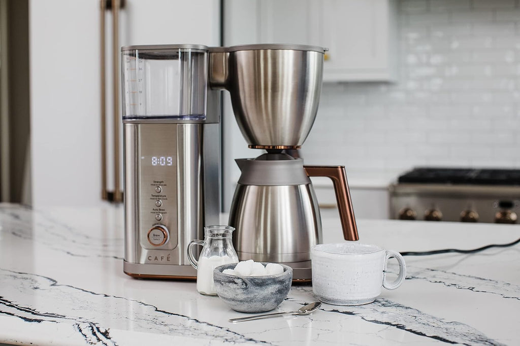 Café Specialty Drip Coffee Maker | 10-Cup Insulated Thermal Carafe | WiFi Enabled Voice-to-Brew Technology | Barista-Quality Brew | Stainless Steel (Renewed)