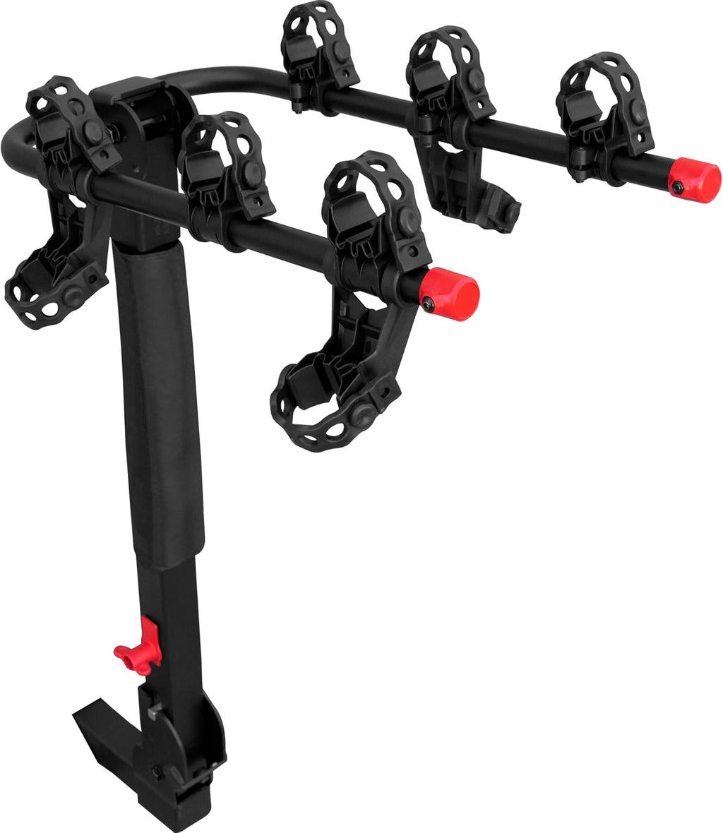 Retrospec Lenox 2-5 Bike Rack Hitch for Car, Truck, SUV - 2in Hitch Mount with Foldable Steel Frame, Anti-Rattle Adapter & Tie Down Straps