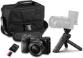 Sony a6100 Mirrorless Camera with Sony E PZ 16-50mm f/3.5-5.6 OSS II Lens + Sony GP-VPT3 Wireless Shooting Grip + SanDisk Extreme Pro 64GB and More (16pc Bundle)