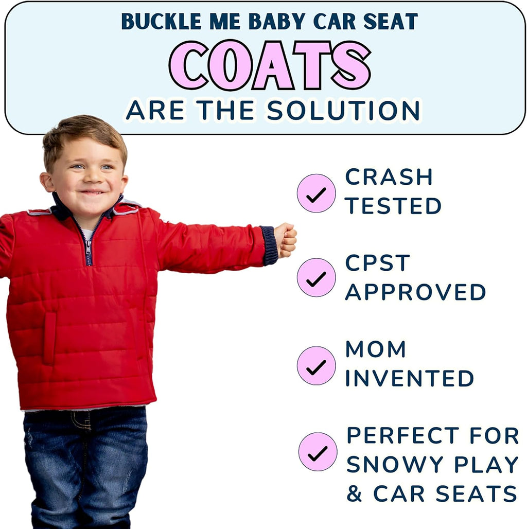 Buckle Me Baby Winter Coat | Toastiest Car Seat Jacket for Boys and Girls - Featured on Shark Tank 6 Months - 6 Years