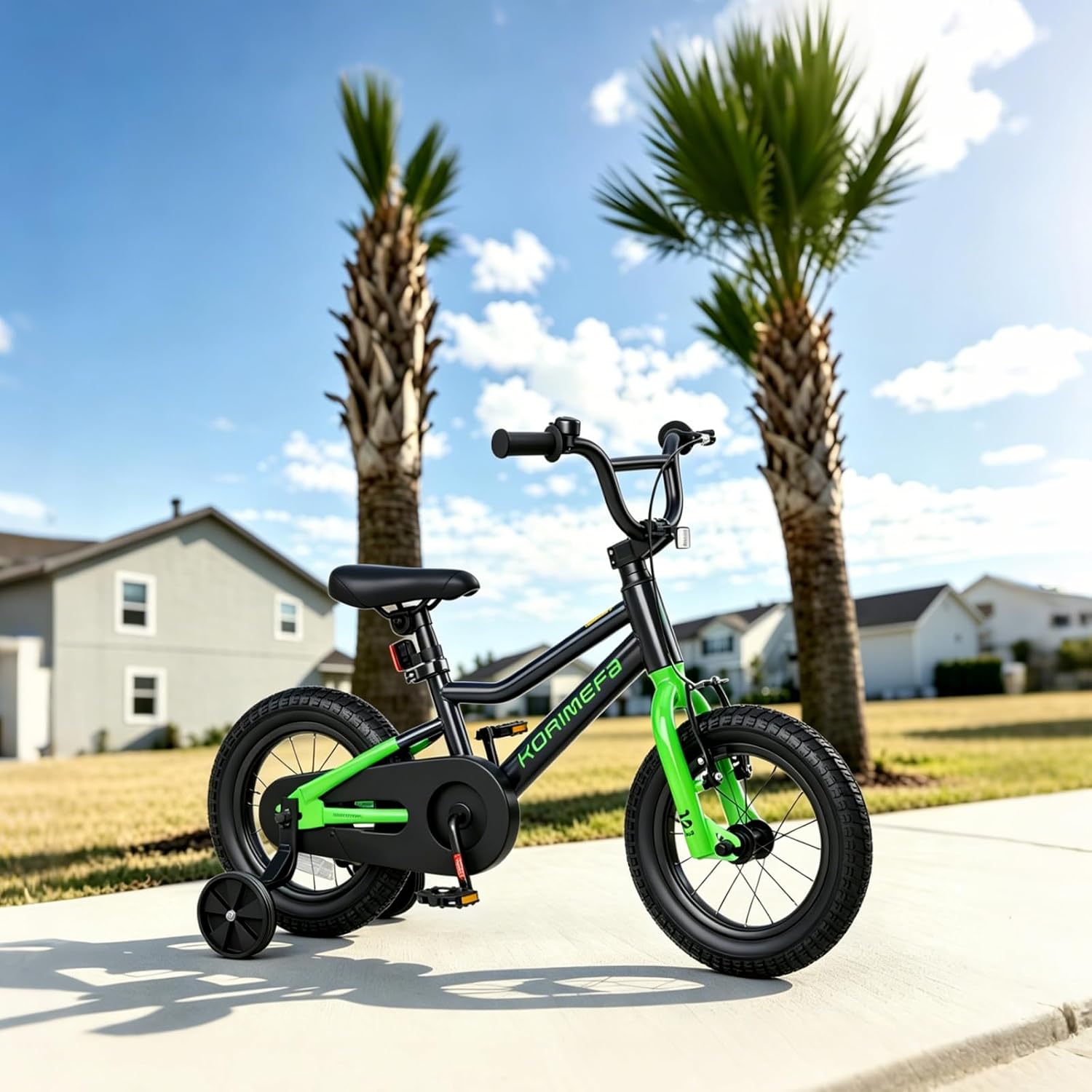 KORIMEFA Kids BMX Bike for 2-8 Years Old, 12 14 16 Inch Coaster Brake Bicycle with Removable Training Wheels, Children Bike for Little Boys & Girls, Rider Height 33-50 Inch