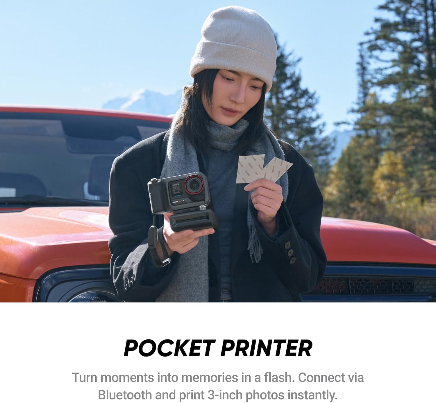 Insta360 Ace Pro 2 Flash Print Bundle - 8K Waterproof Action Camera Co-Engineered with Leica, 1/1.3' Sensor, Dual AI Chip, Leading Low Light, Xplorer Grip Pro Kit for Street Photography