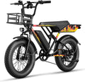 Jasion RetroVolt Electric Bike for Adults, 2000W Peak Motor- 30MPH Electric Dirt Bike, 48V 13AH Battery Mountain EBike, Max 70Miles Electric Motorcycle, 20'' X 4'' Fat Tire All-Terrain E-Bike