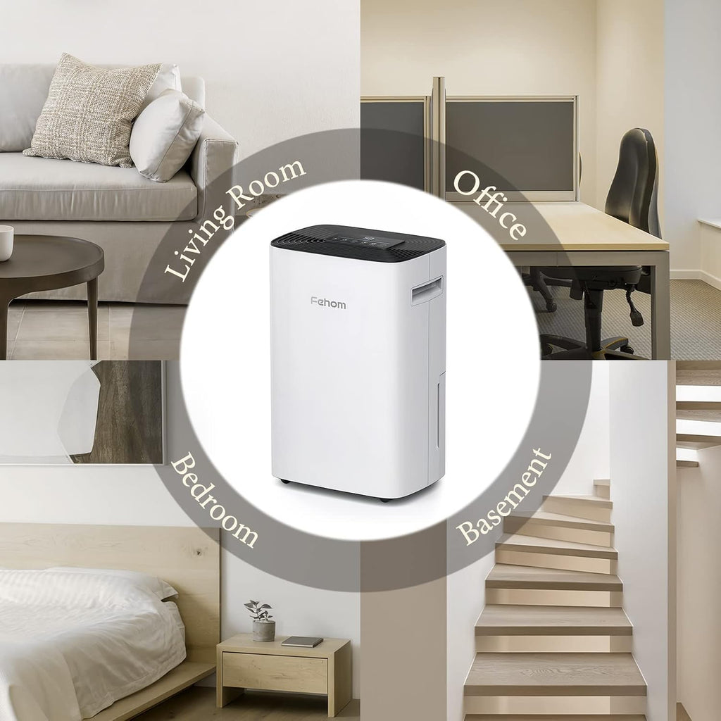 4500 Sq. Ft Dehumidifier with Drain Hose - Ideal for Bedrooms, Basements, Bathrooms, and Laundry Rooms - with Digital Control Panel, 24 Hr Timer, and Front Humidity Display