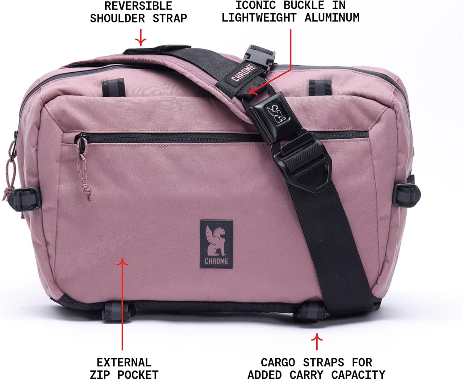 Chrome Industries Kadet Max Messenger Bag – Crossbody Sling Backpack for Men and Women w/Quick Release Buckle