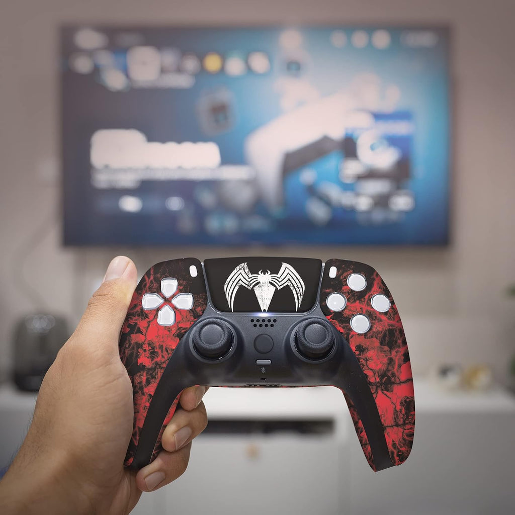 Carnagge Custom PS-5 Controller Wireless compatible with Play-Station 5 Console by BCB Controllers | Proudly Customized in USA with Permanent HYDRO-DIP Printing (NOT JUST A SKIN)