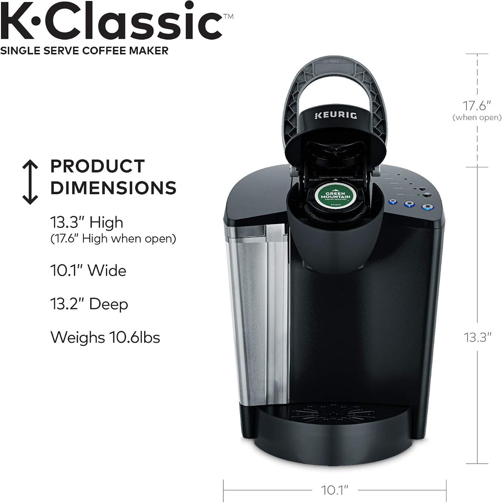 Keurig K-Classic Single-Serve K-Cup Pod Coffee Maker - K50 - Black (Renewed)