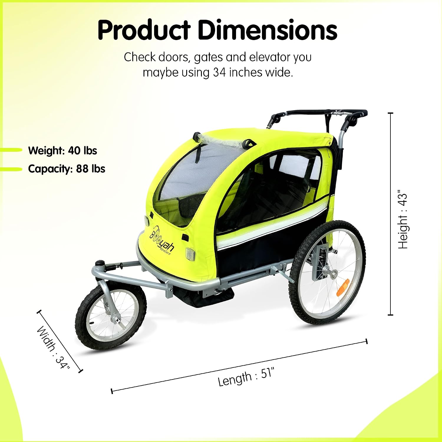 Booyah Strollers Child Baby Bike Bicycle Trailer and Stroller II