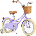 67i Girls Bike with Training Wheels 12/14/16/20 Inch, Toddler Girl Bicycle for Ages 3-12, Bicicleta para Niñas with Basket, Bell, Adjustable Seat & Handlebar, Padded Seat, Chain Guard