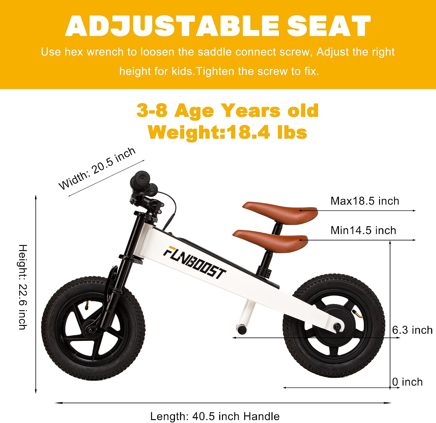 K2 Electric Balance Bike for Kids, 12 inch Pneumatic Tire Kids Electric Bike, 150W Peak Motor 24V/2AH Battery, Range 6 Miles, Suspension Fork, Adjustable Seat, Electric Motorcycle for Ages 3-8