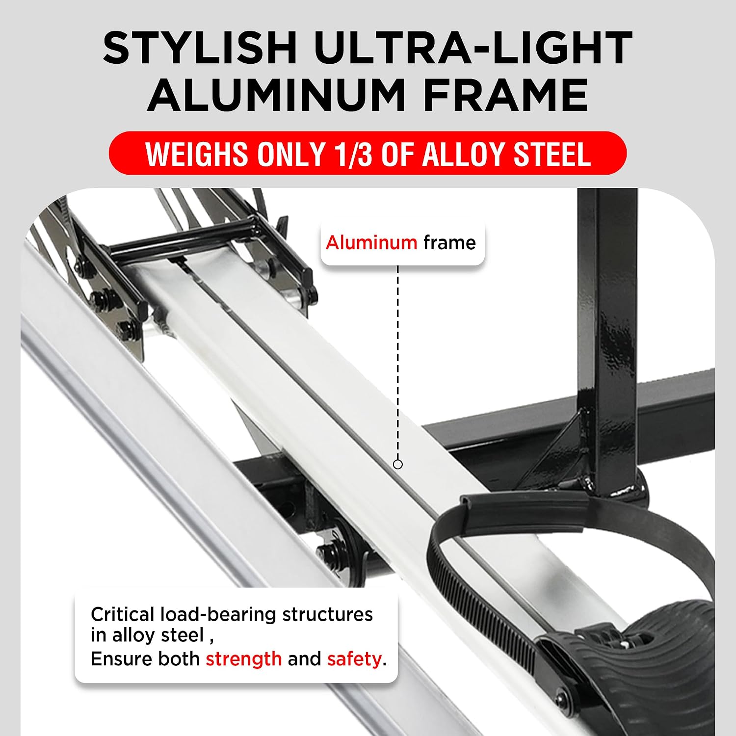 Young Hitch Single 1 Bike Rack with Ramp,100 lbs Capacity E-Bike Carrier Rack for Cars Trucks SUVs Minivans RV, Trailer, Mount Platform Style, Fits Up to 5'' Fat Tire Bicycle for 2 inch Receiver