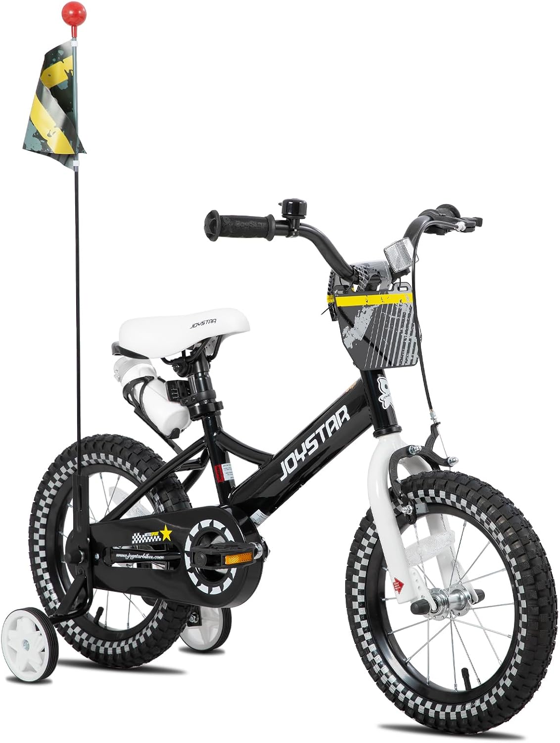 JOYSTAR Little Daisy Kids Bike for Girls Boys Ages 2-7 Years, 12 14 16 Inch Girls Bikes with Doll Bike Seat & Streamers, Boys Bike with Flag & Number Plate, Multiple Colors