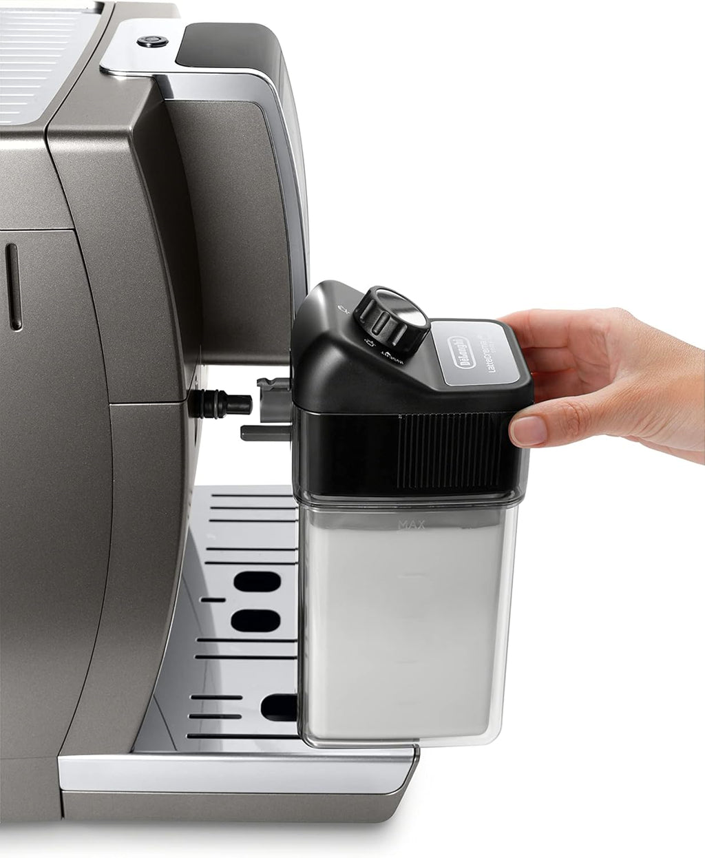De'Longhi Dinamica Plus Connected Espresso & Coffee Machine with Automatic Milk Frother, 18 Recipes, Built in Grinder, App Compatible, LatteCrema Technology for Ideal Milk Texture, Color Touch Display