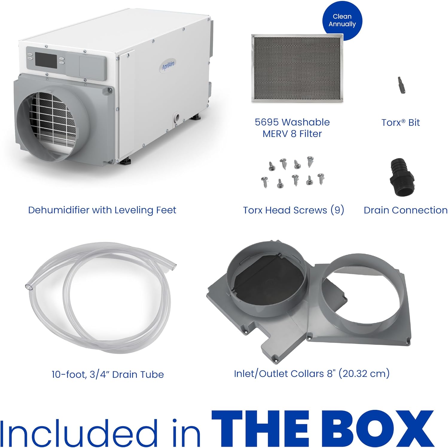 AprilAire E070 Pro 70-Pint Crawl Space Dehumidifier with Drain Hose, Commercial-Grade Whole-House Dehumidifier for Crawlspace, Basement, or Whole Home up to 2,200 sq. ft.