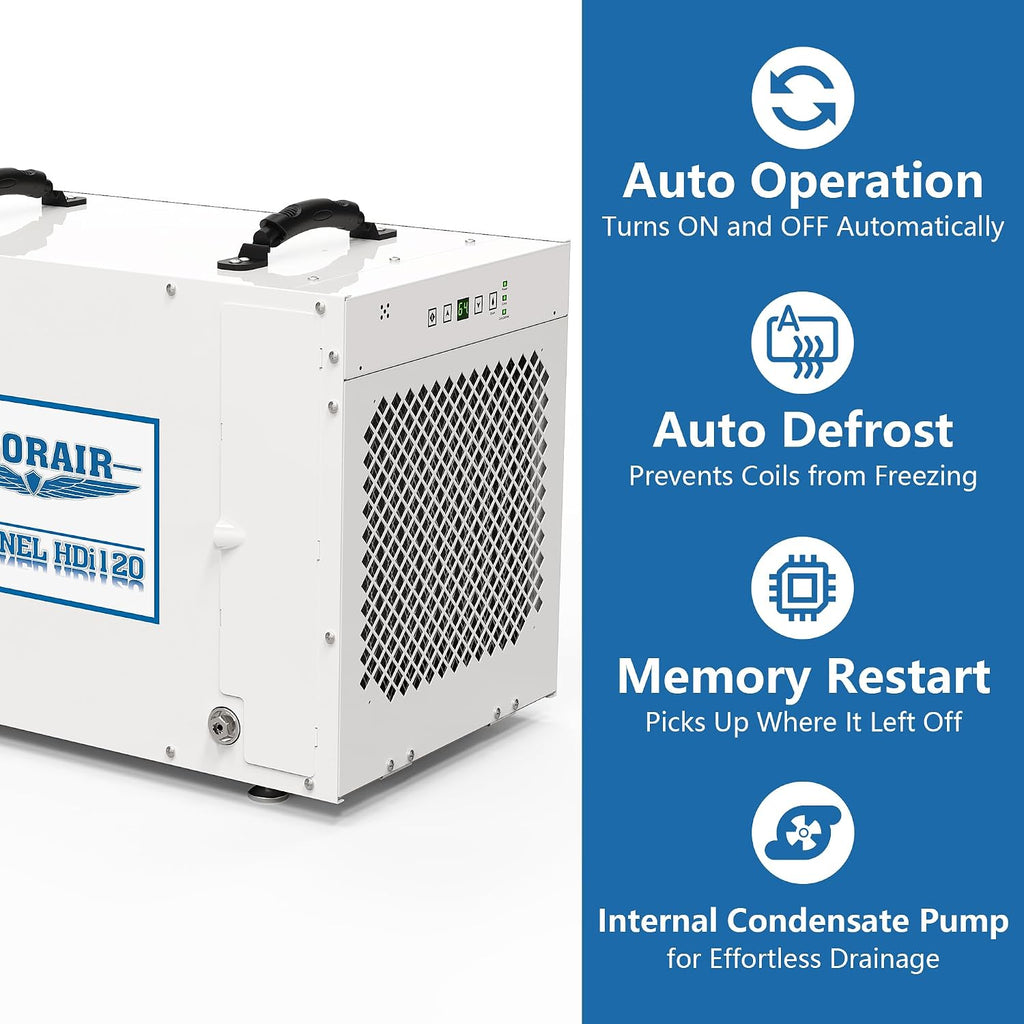 ALORAIR Sentinel HDi120 Commercial Dehumidifier with Pump, 235 Pints Whole Homes Dehumidifier for Crawl Spaces, Basements, up to 3,300 sq. ft. cETL