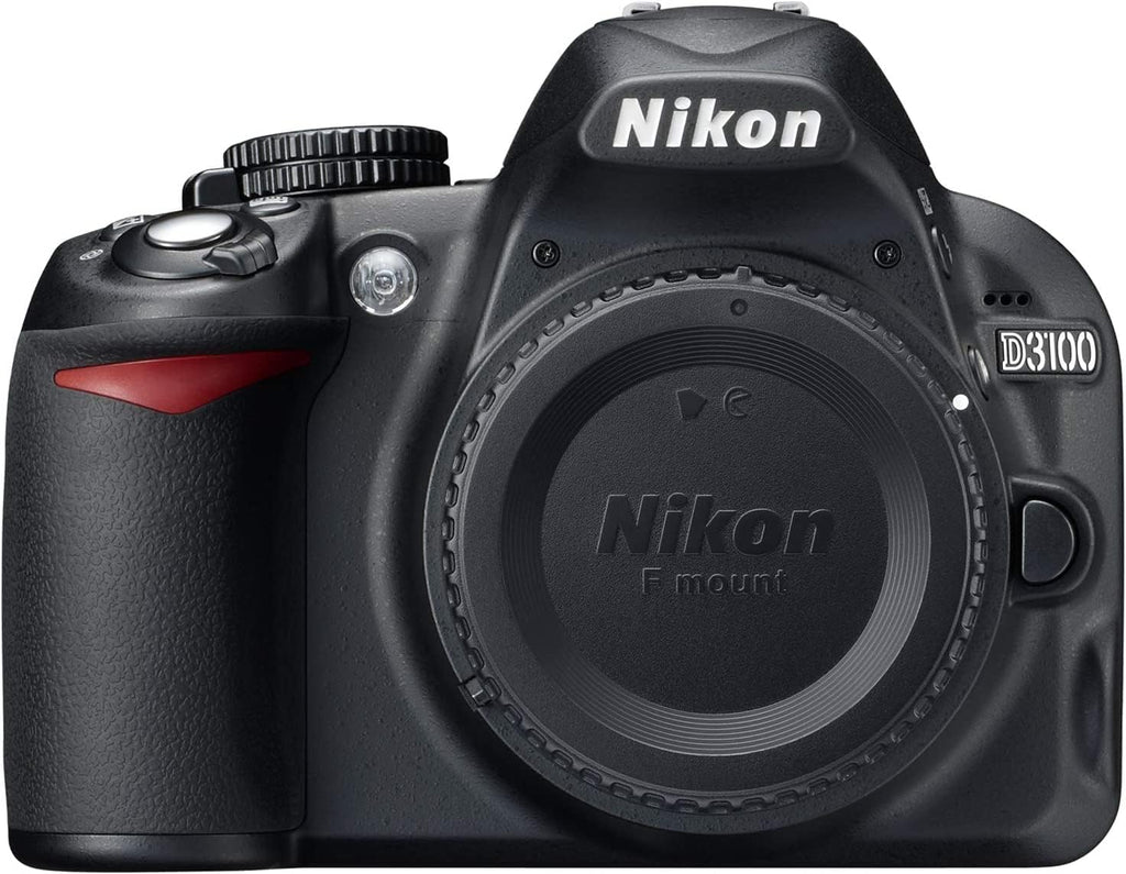 Nikon D3100 14.2MP DX-Format DSLR Digital Camera (Body Only) (25470B) - (Black) - (Renewed)