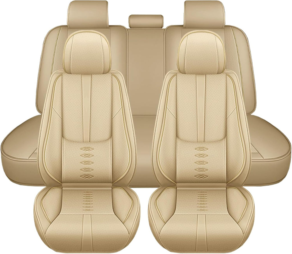 Leather Seat Covers for Mazda CX-50 Hybrid 2025,Premium Car Seat Covers Full Set,Waterproof Car Seat Protectors with Airbag,Comfort Interior Cover Seats for Cars(Beige)