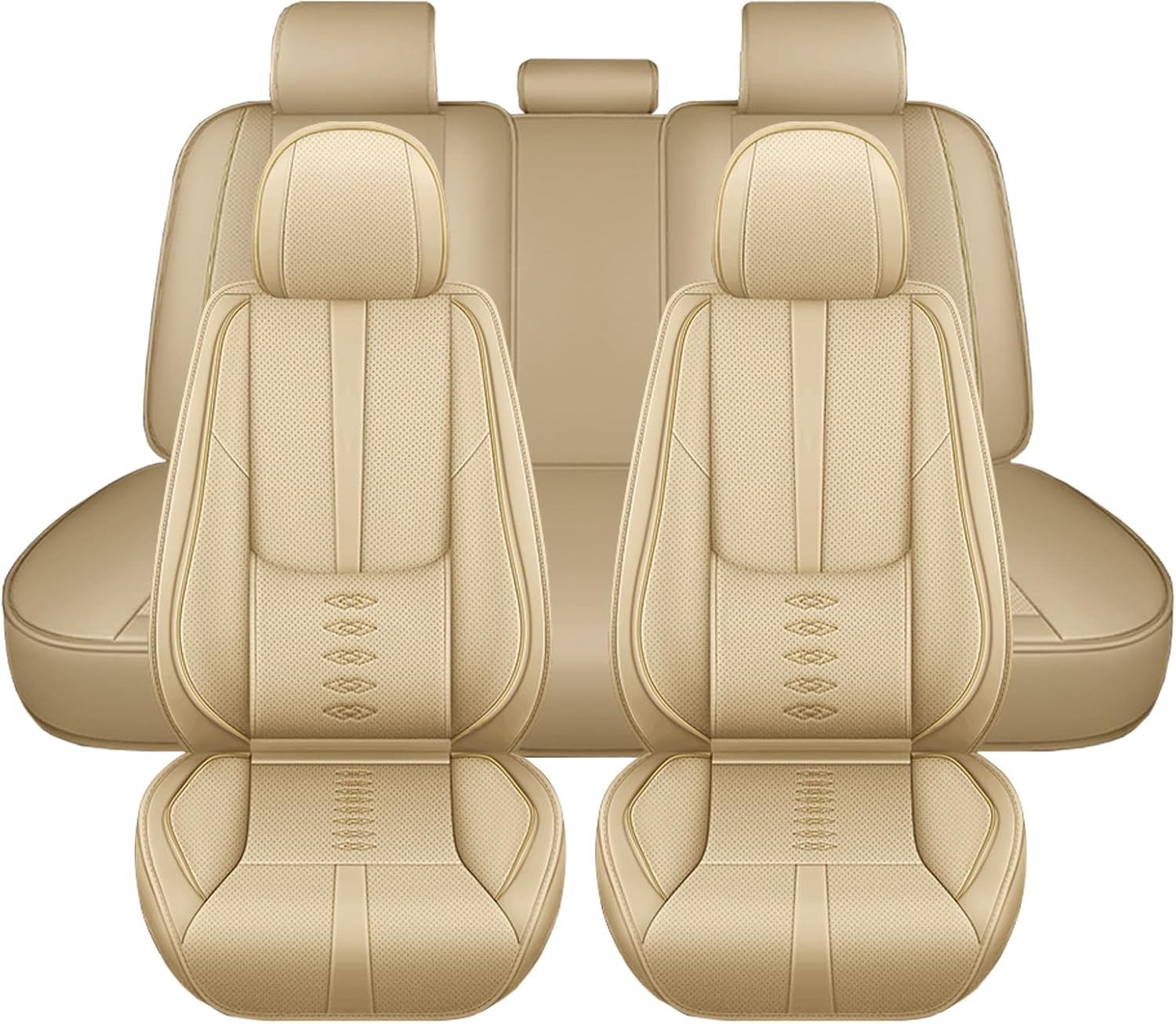 Leather Seat Covers for Mazda CX-50 Hybrid 2025,Premium Car Seat Covers Full Set,Waterproof Car Seat Protectors with Airbag,Comfort Interior Cover Seats for Cars(Beige)