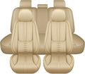 Leather Seat Covers for Lexus LS 460 2007-2017,Premium Car Seat Covers Full Set,Waterproof Car Seat Protectors with Airbag,Comfort Interior Cover Seats for Cars(Beige)