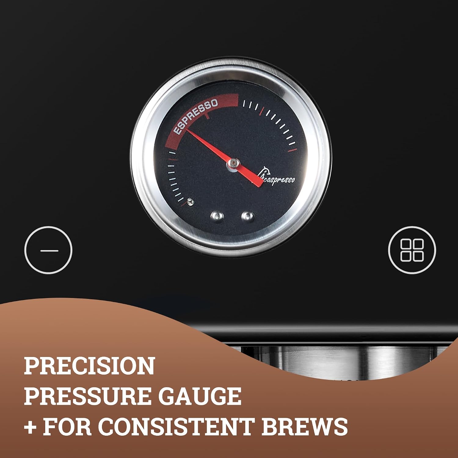 Espresso Machine with Grinder, Auto Distribute & Tamp 15 Bar Semi-Automatic with PID Temperature, Cold Brew Espresso Maker with Milk Frother, 58mm Portafilter for Beginners, Stainless Steel