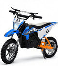 Blitzshark 36V 650W Kids Electric Dirt Bike Off-Road Motocross Ultra Powerful Motorcycle, with 17MPH MAX Speed, Rubber Tire, Twist Grip Throttle, Leather Seat, Dual Suspension & Brakes, SRK-MC20 Pro