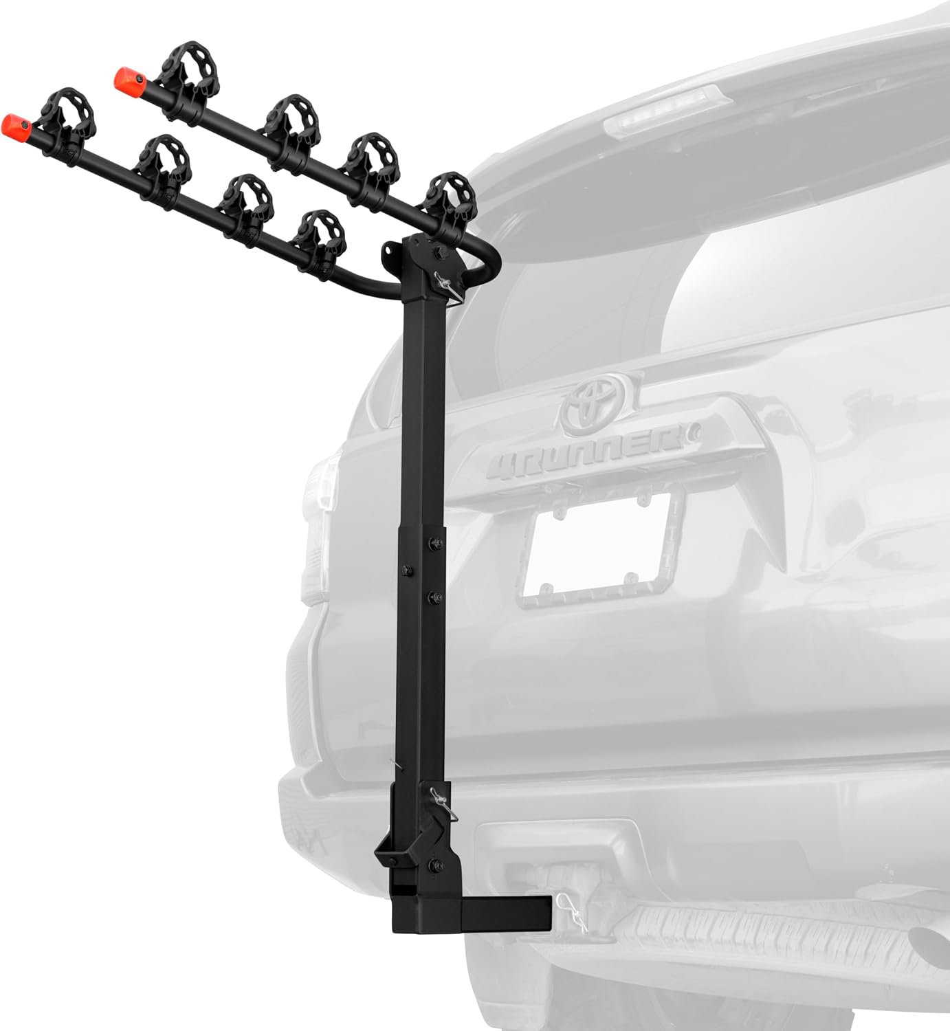 Retrospec Lenox 2-5 Bike Rack Hitch for Car, Truck, SUV - 2in Hitch Mount with Foldable Steel Frame, Anti-Rattle Adapter & Tie Down Straps