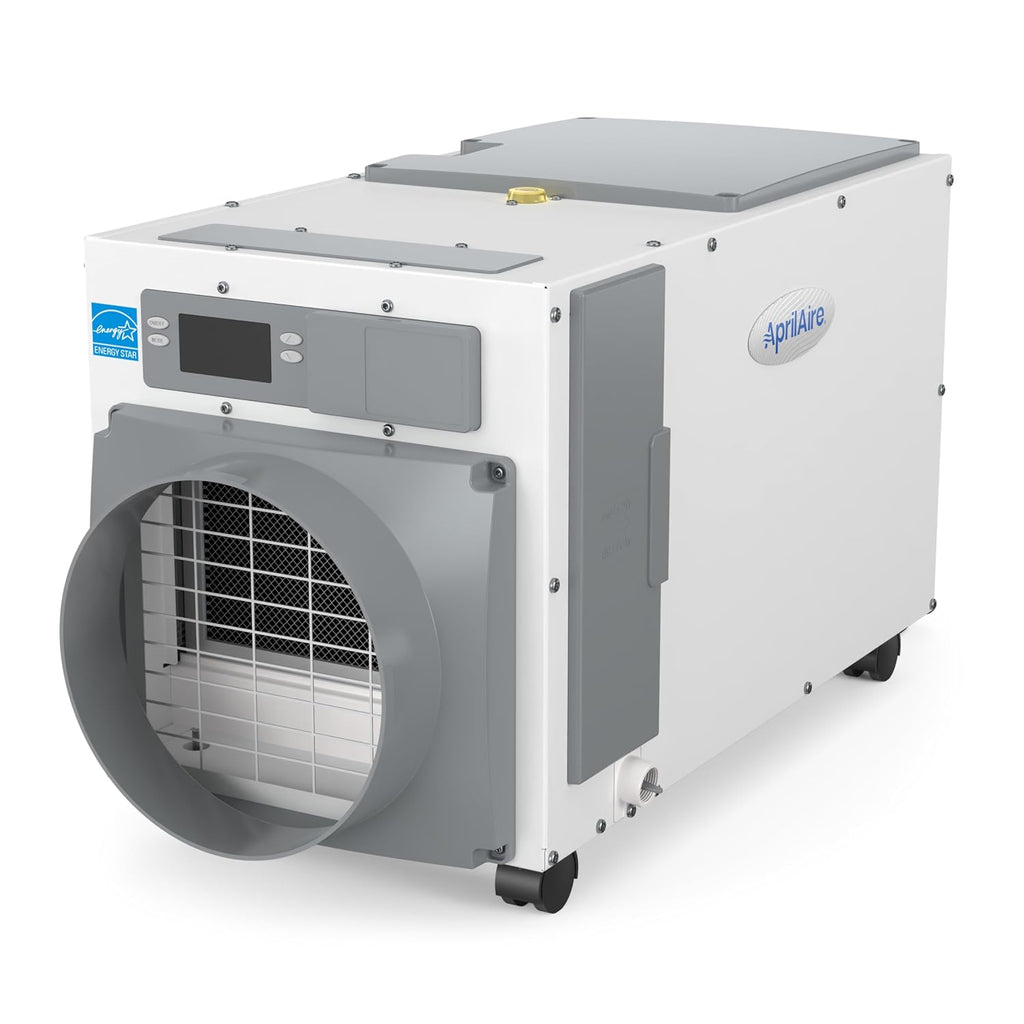 AprilAire E100C Pro 100-Pint Whole-House Dehumidifier with Castors, Energy Star Certified, Commercial-Grade Whole-Home Dehumidifier for Basement, Crawlspace, or Whole House up to 5,500 sq. ft.