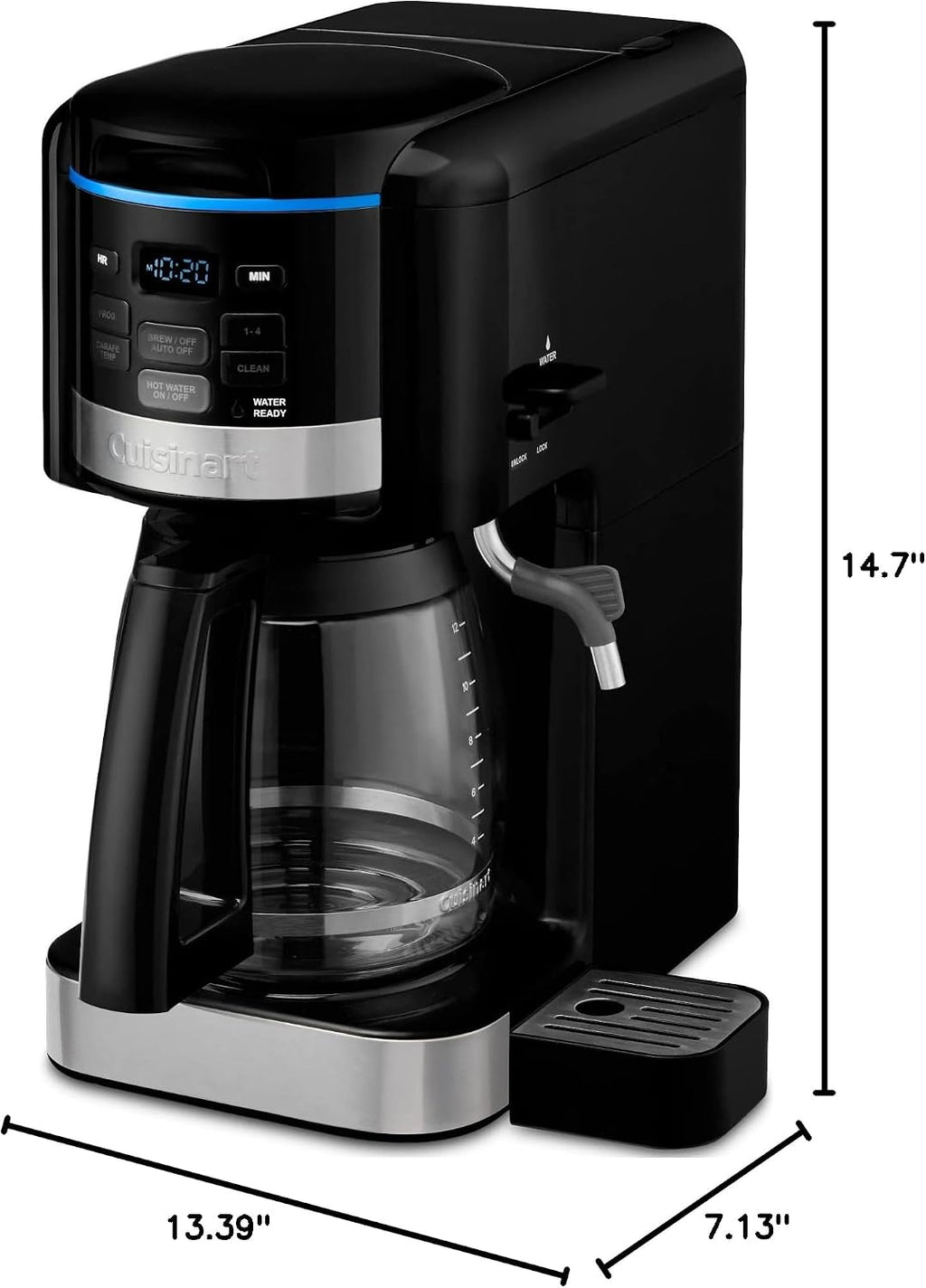 Cuisinart CHW-16 12-Cup Programmable Coffeemaker & Hot Water System New Black
