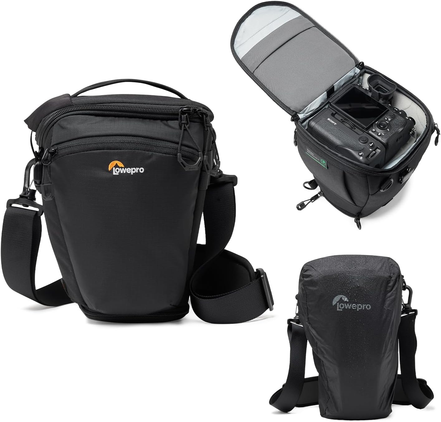Lowepro ProTactic TLZ 70 Pro AW III Toploader Camera Bag, Camera Case for DSLR, Mirrorless, Vol.5L Dim: 12.x5.51x6.3in, for Cameras w/Lens attached, Modular Shoulder Bag, for Photographer/Videographer
