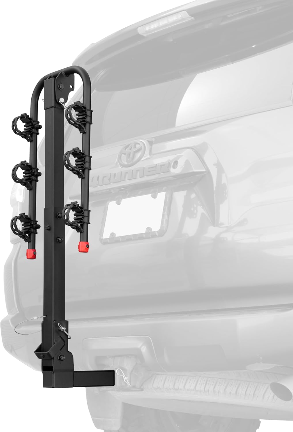 Retrospec Lenox 2-5 Bike Rack Hitch for Car, Truck, SUV - 2in Hitch Mount with Foldable Steel Frame, Anti-Rattle Adapter & Tie Down Straps