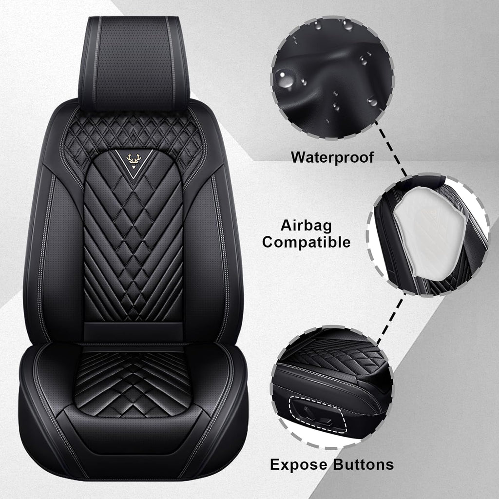 Dodge Ram Truck Seat Covers Custom for 2002-2026 1500 2002-2026 2500/3500 Crew Double Mega Quad Cab Bighorn Laramie Tradesman Classic Full Set Seat Covers Protectors(Standard 5 Seats/Black)