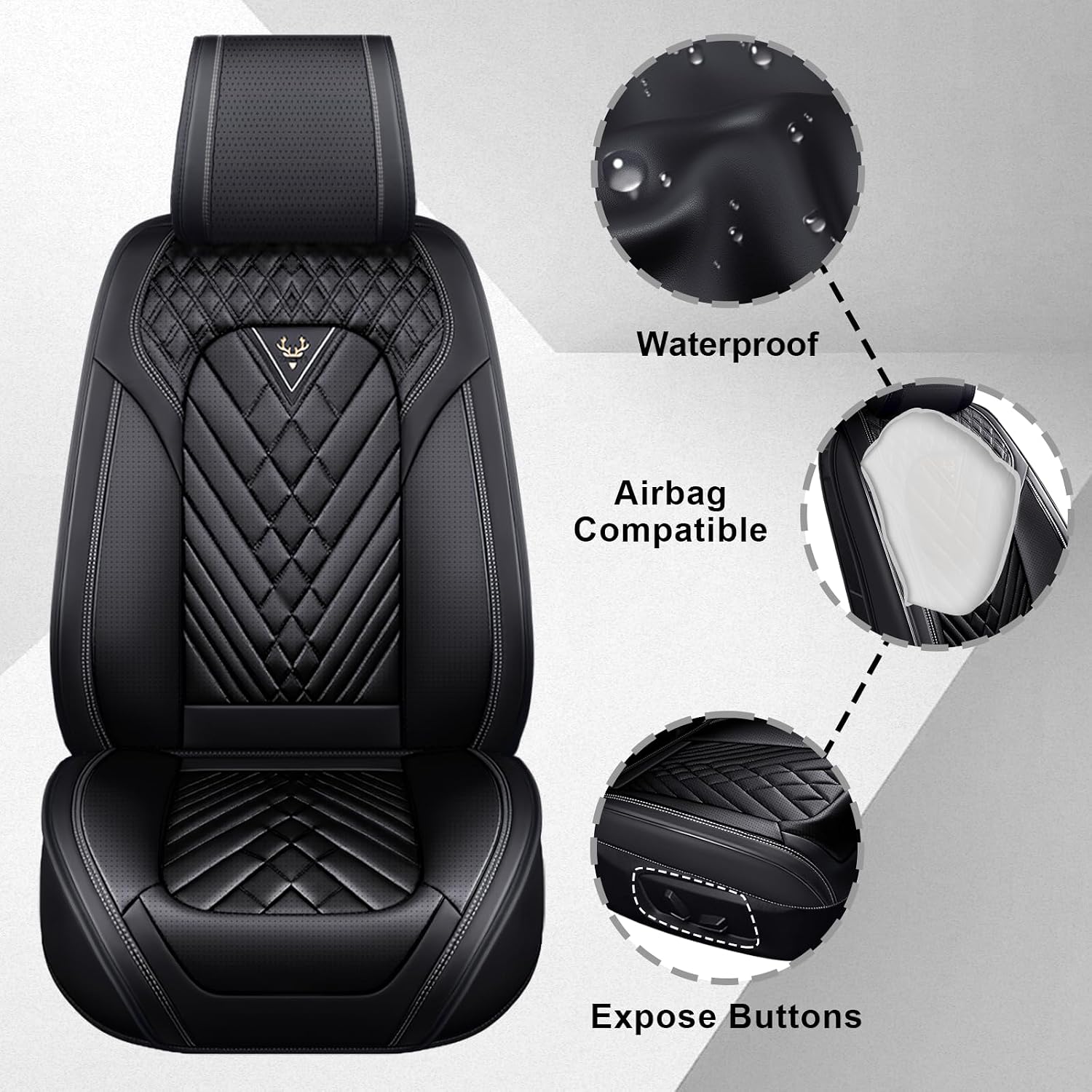 Dodge Ram Truck Seat Covers Custom for 2002-2026 1500 2002-2026 2500/3500 Crew Double Mega Quad Cab Bighorn Laramie Tradesman Classic Full Set Seat Covers Protectors(Standard 5 Seats/Black)