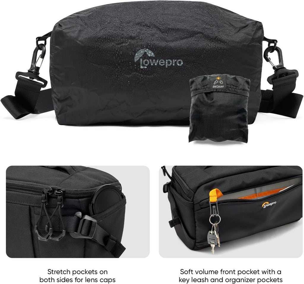 Lowepro ProTactic Lite SLX 120 AW III Camera Sling Bag, Professional Camera, Rain Cover, Lightweight Crossbody Sling Backpack, for Photographer, Videographer, Volume 5L, for DSLR/Mirrorless