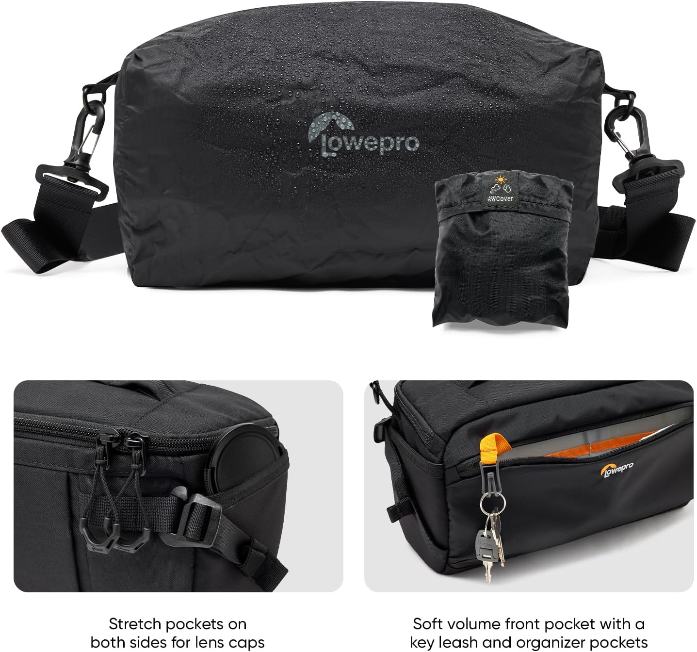 Lowepro ProTactic Lite SLX 120 AW III Camera Sling Bag, Professional Camera, Rain Cover, Lightweight Crossbody Sling Backpack, for Photographer, Videographer, Volume 5L, for DSLR/Mirrorless