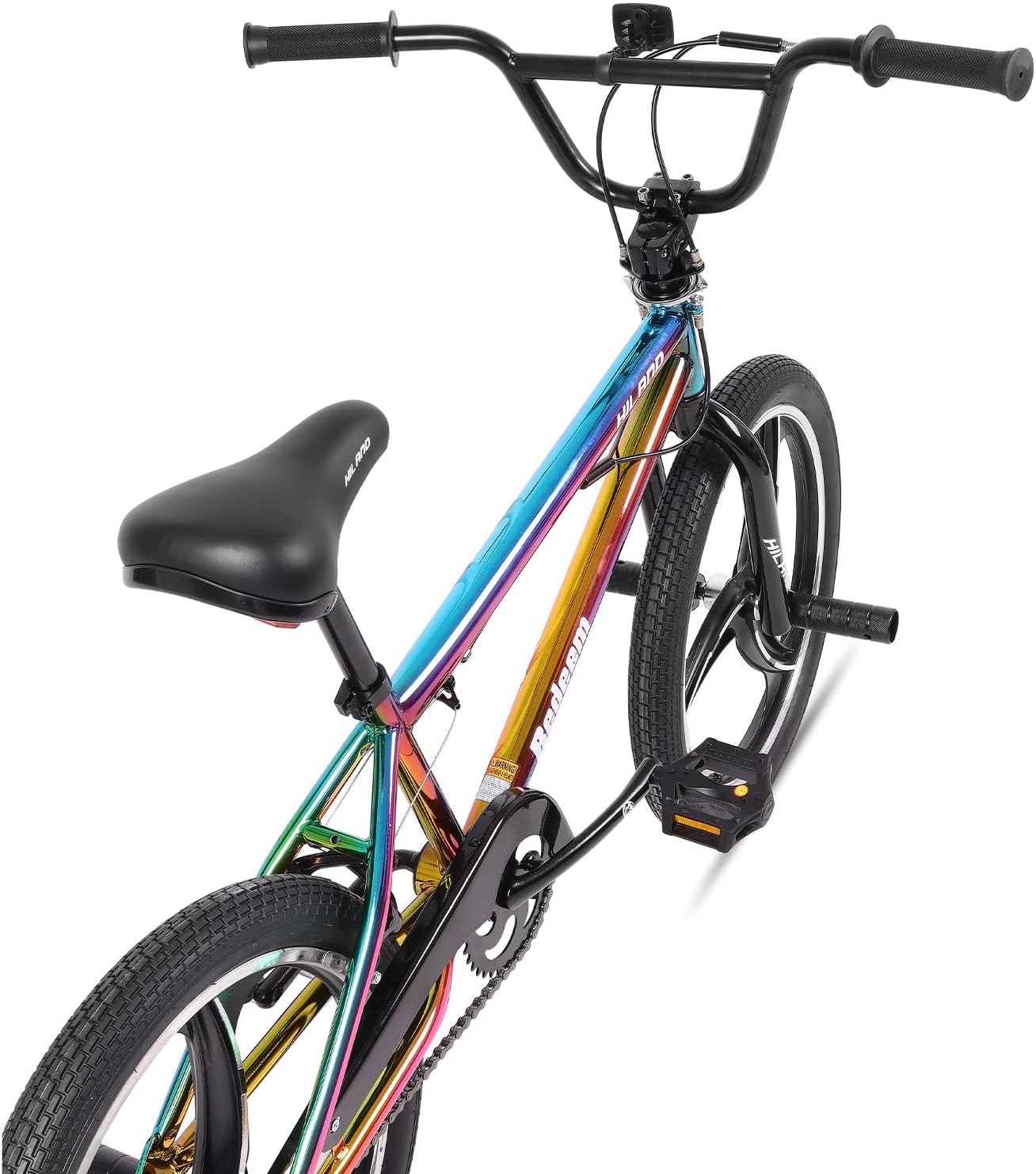Hiland 20 Inch 3 5 Spoke Kids BMX Bike for Boys Girls Ages 5-12, 360 Degree Rotor Freestyle, 4 Pegs Single Speed Kid's BMX Bicycle, Multiple Colors