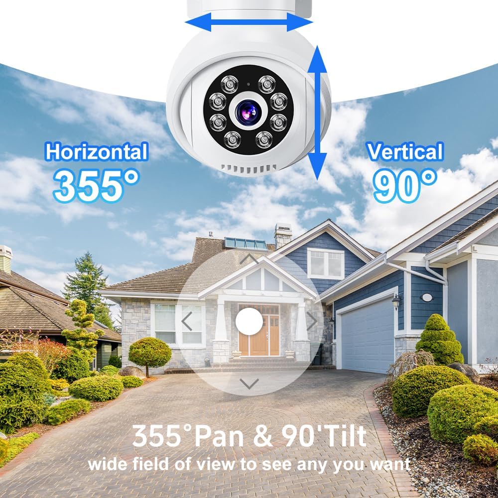 【Wireless Pro, 3K &10CH】5MP Security Cameras Wireless Outdoor with 10.1' LCD Monitor, 4PCS WiFi PTZ Security Cameras with 4K NVR for Home Surveillance,1TB HDD, Auto Track, 2-Way Audio,Motion Alert,5G
