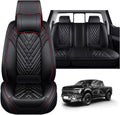Dodge Ram Truck Seat Covers Custom for 2002-2026 1500 2002-2026 2500/3500 Crew Double Mega Quad Cab Bighorn Laramie Tradesman Classic Full Set Seat Covers Protectors(Luxury 5 Seats/Black Red)