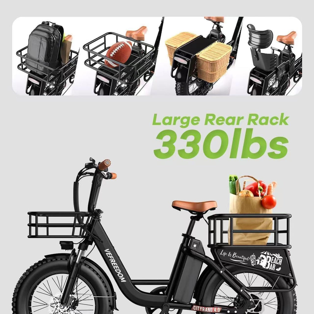 EUY Electric Bike for Adults with Peak 1500W Motor, 48V 20Ah Removable Battery Fast Ebike,Max 70Miles,20' x4.0 Fat Tire Commuting Electric Mountain Bike,7-Speed, Step-Thru Bicycle