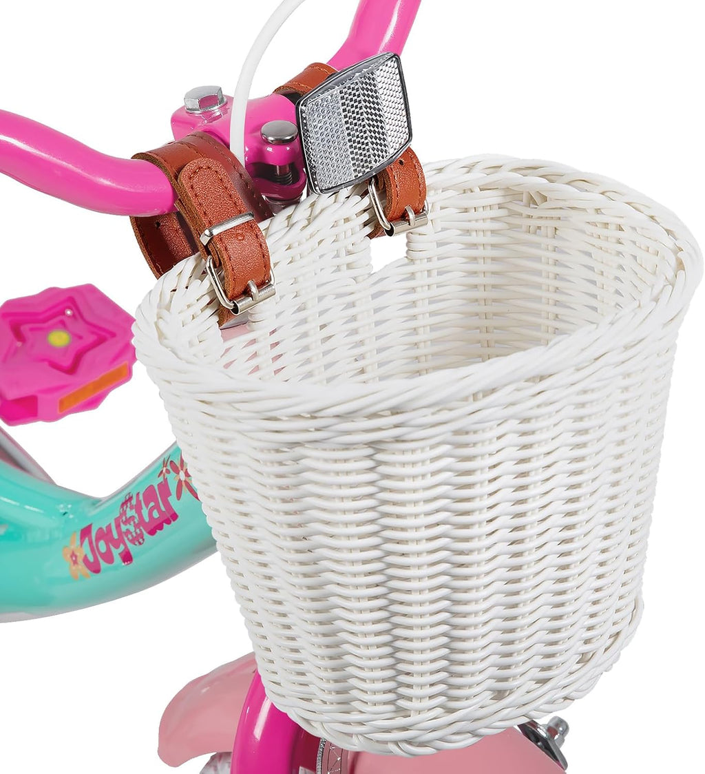 JOYSTAR Unicorn Kids Bike for Girls Ages 2-9 Years Old, 12 14 16 18 Inch Kids Bike with Training Wheels, Doll Seat, Streamers and Basket, Toddler Girl Bicycle, Multiple Colors