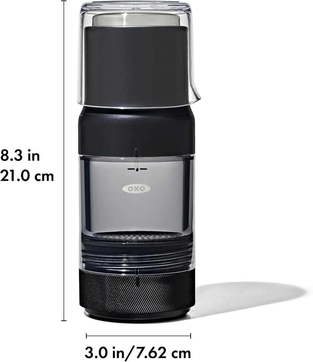 OXO Brew Rapid Brewer - Portable Coffee Maker,Fast Manual Hot & Cold Brew,Small Handheld Brewer,Compact Travel Coffee Maker,(Pack of 4)